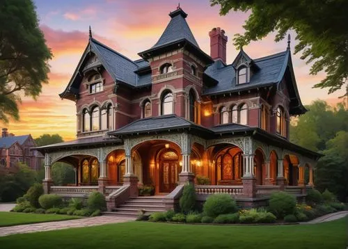 victorian house,old victorian,victorian,victorian style,dreamhouse,beautiful home,victoriana,witch's house,two story house,fairy tale castle,victorians,country house,house in the forest,brownstones,forest house,gothic style,creepy house,doll's house,ravenswood,fairytale castle,Illustration,Realistic Fantasy,Realistic Fantasy 18