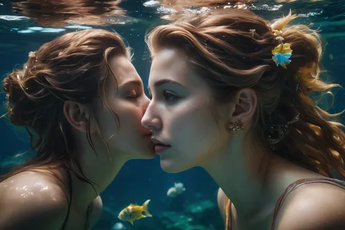 underwater background,under the water,under water,submerged,girl kiss,ocean underwater,underwater world,underwater,kissing,under the sea,mermaids,the people in the sea,undersea,photoshop manipulation,believe in mermaids,sirens,immersed,under sea,photo manipulation,kiss,Photography,Artistic Photography,Artistic Photography 01