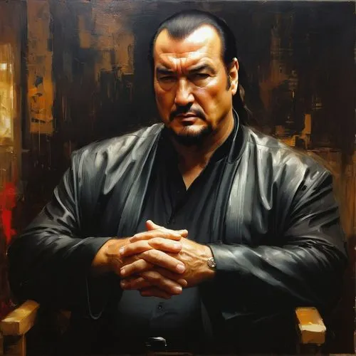 xing yi quan,cholado,genghis khan,oil on canvas,artist portrait,master,oil painting on canvas,samurai,greek,kingpin,luo han guo,sensei,jeet kune do,chonmage,wing chun,man portraits,italian painter,meat kane,sanshou,samurai fighter,Conceptual Art,Oil color,Oil Color 11