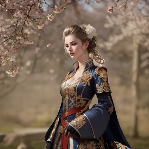 hanbok,plum blossoms,oriental princess,imperial coat,apricot blossom,inner mongolian beauty,suit of the snow maiden,plum blossom,folk costume,spring blossom,floral japanese,anime japanese clothing,jap