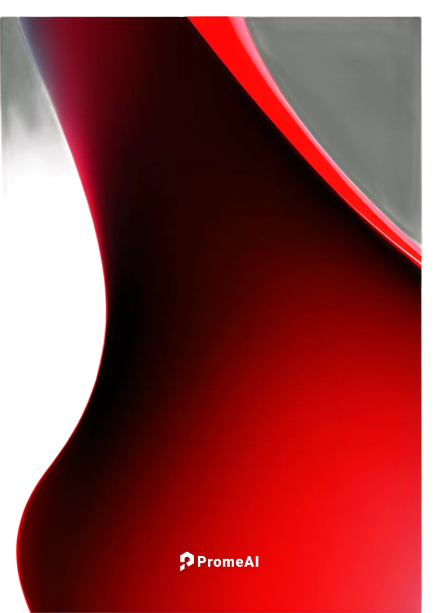 Red background, vibrant red tone, close-up shot, abstract art, gradient effect, glossy finish, high contrast, dramatic lighting, 3D appearance, futuristic feel, metallic texture, intricate details, sh