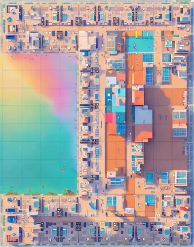 pixel cube,pentium,computer art,tileable patchwork,fragmentation,aerial landscape,terracotta tiles,colorful city,water cube,fractal environment,city blocks,pixel cells,processor,cube surface,tetris,ti