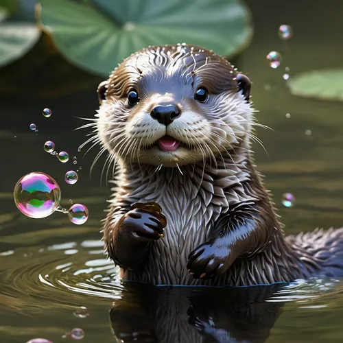 otterbaby,otter,otter baby,north american river otter,otters,sea otter,bubble blower,bubbles,small bubbles,polecat,soap bubbles,soap bubble,giant otter,ferret,liquid bubble,bubble,pygmy sloth,american mink,cute animal,mustelid,Art,Artistic Painting,Artistic Painting 04