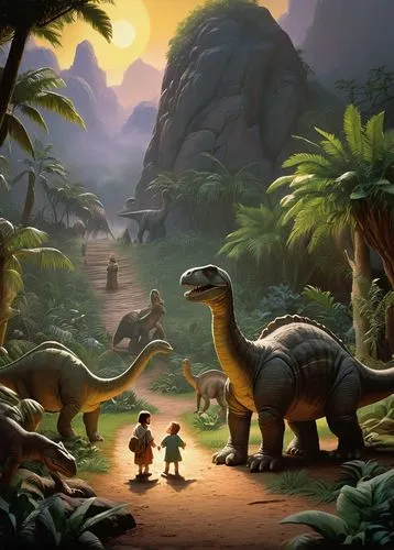 dinosaurs,dinosaruio,dinosaur,dinosaur baby,landmannahellir,children's background,jurassic,prehistoric,dino,cartoon video game background,brontosaurus,dinosaur line,game illustration,paleontology,palaeontology,world digital painting,size comparison,tropical animals,fantasy picture,kids illustration,Illustration,Black and White,Black and White 22