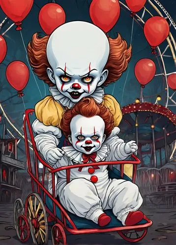 pennywise,klowns,cirkus,clowns,it,scary clown,circus,horror clown,clowned,pagliacci,cirque,creepy clown,anabelle,mccrumb,freakshow,klown,circus show,carnies,dropsy,horrorland,Illustration,Black and White,Black and White 05