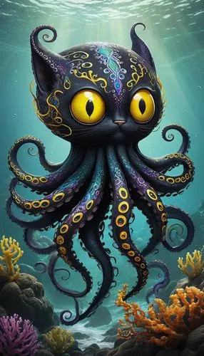 octopus,kraken,octopus vector graphic,cephalopod,fun octopus,under sea,sea animal,octopus tentacles,calamari,cuthulu,cephalopods,deep sea,marine animal,squid game card,undersea,sea devil,god of the sea,under the sea,sea-life,sea creatures,Photography,Artistic Photography,Artistic Photography 11