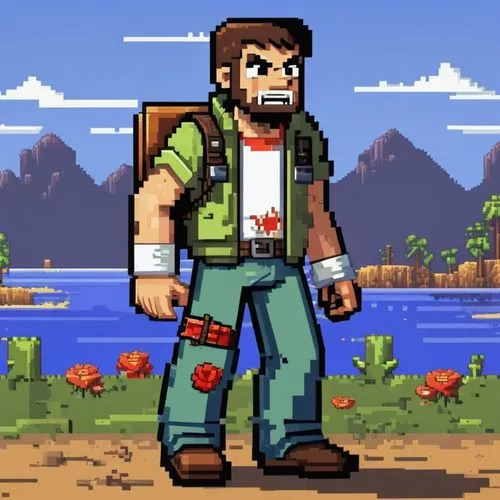 Pixel Art， game Scene,kovic,lumberjax,paleobotanist,logan,lumberman,mcartor,rebgun,pixel art,fryman,lumberjack,offerman,escapists,barret,facebook pixel,stavros,lumberjack pattern,pixelgrafic,frontiers