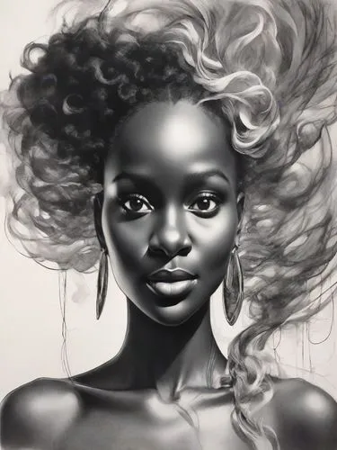 graphite,african woman,charcoal pencil,charcoal drawing,afro,afro-american,pencil drawing,african american woman,black woman,afro american girls,girl portrait,afro american,girl drawing,digital painting,pencil drawings,charcoal,sculpt,black skin,nigeria woman,afroamerican