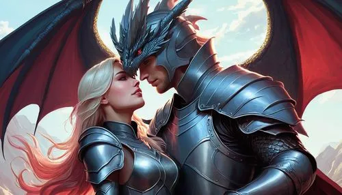 vondra,targaryen,angel and devil,saturnyne,dragonheart,supercouple,valenki,dragonlord,black dragon,dragonriders,fantasy art,valentierra,pareja,dragons,wyvern,malekith,dagestanis,lorian,fantasy portrait,fantasy picture,Conceptual Art,Fantasy,Fantasy 03