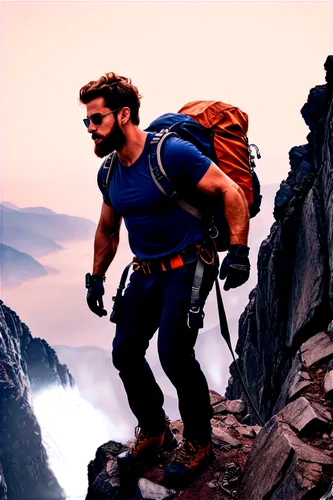 mountaineer,mountain guide,hiking equipment,climbing harness,hiker,via ferrata,mountain climber,alpine climbing,backpacker,mountaineering,climbing equipment,rock-climbing equipment,backpacking,men climber,mountain hiking,mountain climbing,trekking poles,sport climbing helmets,rockclimbing,adventurer,Art,Classical Oil Painting,Classical Oil Painting 01