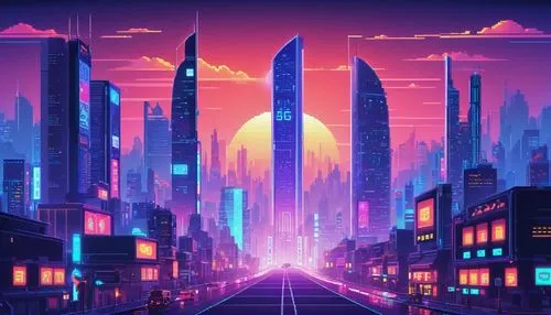 cybercity,futuristic landscape,metropolis,cityscape,cybertown,synth,fantasy city,colorful city,cyberworld,futurepop,cyberpunk,tokyo city,futurist,digitalism,polara,shinjuku,dusk background,megapolis,skyline,cyberscene,Unique,Pixel,Pixel 01