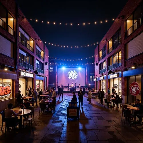 melaka,3d render,reno,shopping street,patios,ellum,gaslamp,legian,channelside,soho,ybor,render,izakaya,citywalk,clarke quay,beer garden,pedestrianized,night view of red rose,carnaby,storefronts