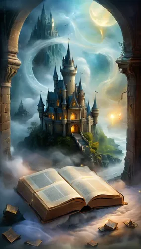 spellbook,magic book,storybook,fantasy picture,fantasy landscape,book wallpaper,Conceptual Art,Daily,Daily 32