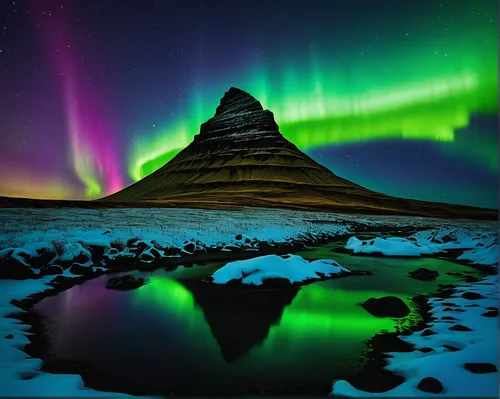 kirkjufell,northen lights,norther lights,kirkjufell river,northen light,auroras,green aurora,the northern lights,nothern lights,northern light,northern lights,polar lights,aurora borealis,eastern iceland,iceland,northernlight,polar aurora,aurora,southern aurora,nordland,Art,Classical Oil Painting,Classical Oil Painting 30