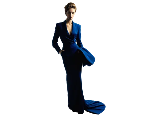 eveningwear,fashion vector,mugler,blue light,derivable,lestrange,art deco woman,attendant,ballroom dance silhouette,woman silhouette,midnight blue,blue lamp,tailcoat,blue background,androgyne,lady of the night,evening dress,woman in menswear,brioni,black background,Photography,Fashion Photography,Fashion Photography 19