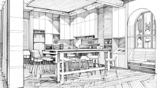 sacristy,sketchup,vestry,victorian kitchen,kitchen,the kitchen,Design Sketch,Design Sketch,Hand-drawn Line Art