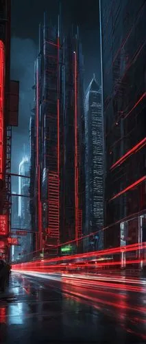 cybercity,cybertown,black city,cyberport,metropolis,cityscape,cyberscene,cyberpunk,coruscant,redshift,futuristic landscape,cyberworld,bladerunner,cyberia,cybertronian,red matrix,city scape,jablonsky,superhighways,hawken,Conceptual Art,Sci-Fi,Sci-Fi 02