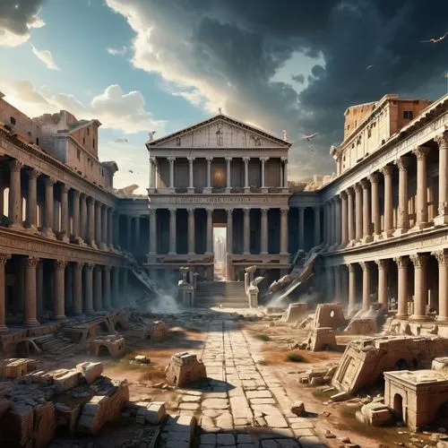 propylaea,caesonia,ancient rome,panagora,metapontum,capitolium,Conceptual Art,Sci-Fi,Sci-Fi 06