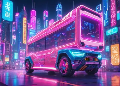 80's design,cybertruck,3d car wallpaper,80s,futuristic,retro vehicle,audi e-tron,neon arrows,cyberpunk,neon,chevrolet astro,futuristic car,elektrocar,retro car,mercedes eqc,volkswagen beetlle,electric,cinema 4d,neon lights,neon ghosts,Illustration,Japanese style,Japanese Style 02