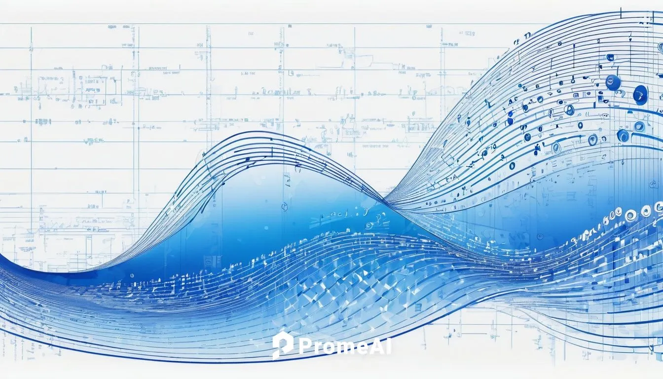 Binary Code Dream Wave of Electric Blue on Perfect Gradient,bioacoustics,wavetable,voiceprint,wavefunctions,wavelet,waveforms,wavefunction,electroacoustics,datastorm,quantization,waveform,quantize,osc