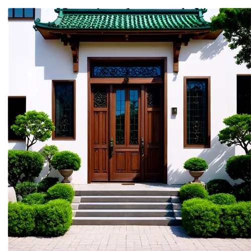 garden door,asian architecture,house entrance,exterior decoration,front door,wrought iron,entryway,entranceway,hanok,entryways,longshan,entranceways,blue doors,wooden door,fanlight,front gate,shuozhou,doorway,suzhou,yanshan,Illustration,Japanese style,Japanese Style 12