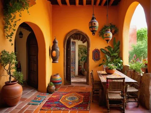 patio,patios,moroccan pattern,spanish tile,marocco,marrakesh,terracotta tiles,inside courtyard,marocchi,tagines,courtyard,riad,provencal life,la kasbah,morocco,taroudant,hacienda,provencal,porch,courtyards,Art,Classical Oil Painting,Classical Oil Painting 08