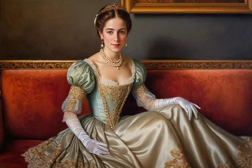 jane austen,victorian lady,portrait of a woman,portrait of a girl,elizabeth nesbit,queen anne,woman sitting,victorian fashion,girl in a historic way,vintage female portrait,debutante,the victorian era,woman holding a smartphone,woman portrait,victorian style,elizabeth ii,ball gown,young lady,portrait of christi,oil painting,Art,Classical Oil Painting,Classical Oil Painting 22