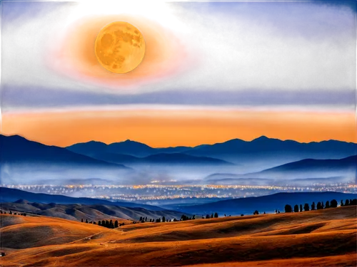 planet alien sky,lunar landscape,exoatmospheric,gallifrey,volcanic landscape,world digital painting,alien planet,lunar eclipse,fire planet,total lunar eclipse,panoramic landscape,landscape background,moonscape,ionospheric,moonrise,red sun,mountain sunrise,solar eruption,stratovolcanoes,planet eart,Illustration,Realistic Fantasy,Realistic Fantasy 40