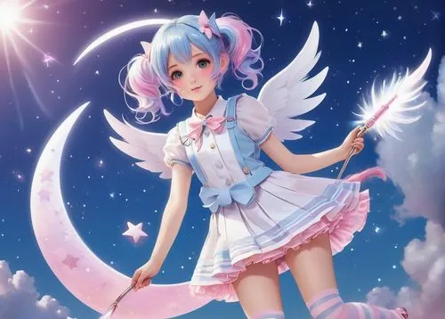 fairy galaxy,angel girl,seiran,rem,vocaloid,cielo,hatsune miku,moon and star background,love angel,fairy,chibiusa,angel wings,angel,anjo,angel wing,angelnote,kanon,kuroko,unicorn background,miku,Photography,Fashion Photography,Fashion Photography 15