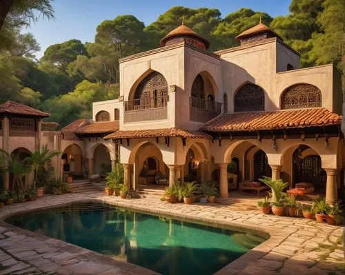 dorne,pool house,alhambra,persian architecture,la kasbah,provencal,hacienda,beautiful home,private house,courtyard,spanish tile,holiday villa,haveli,andalusian,kasbah,luxury property,casabella,livadia,hala sultan tekke,parador,Conceptual Art,Daily,Daily 08