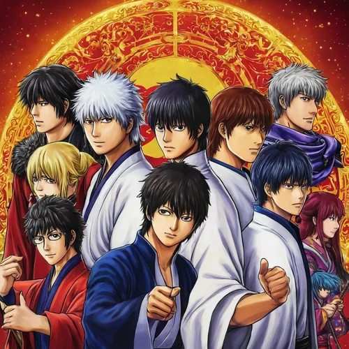 Fan-art to Celebrate the Final Chapter of Gintama - This is it! The End! For real!,ninjago,japanese martial arts,clamp,anime japanese clothing,anime cartoon,swordsmen,the three magi,taichi,surival gam