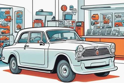 austin fx4,illustration of a car,automobile repair shop,fiat 600,datsun truck,hindustan ambassador,austin a30,renault 4,austin a35,retro 1950's clip art,innocenti mini,petrol pump,trabant,premier padmini,e-car in a vintage look,morris minor 1000,austin a40 farina,car boutique,retro automobile,vintage cars,Illustration,Black and White,Black and White 14