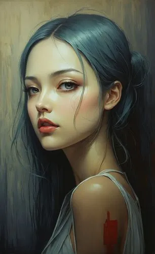 viveros,youliang,mystical portrait of a girl,jasinski,wenhao,jeanneney,Illustration,Japanese style,Japanese Style 18