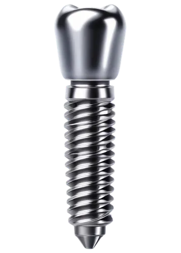 Dental implant, sketch, metal material, cylindrical shape, screw thread design, rounded tip, glossy surface, titanium alloy, 3/4 composition, close-up shot, soft lighting, realistic texture, detailed 