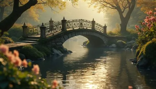 wooden bridge,dragon bridge,scenic bridge,stone bridge,pont,angel bridge,netherlands,autumn morning,bridge arch,hangman's bridge,love bridge,adventure bridge,bridge,the netherlands,fairytale,golden bridge,viola bridge,the mystical path,netherland,japan garden,Photography,General,Realistic