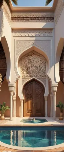 mikvah,riad,pool house,moroccan pattern,morocco,saadiyat,marocco,hammam,cabanas,holiday villa,baladiyat,cabana,hamam,jumeirah,amanresorts,marrakesh,pool bar,spa water fountain,luxury property,marocchi,Unique,3D,Low Poly