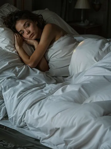 woman on bed,girl in bed,bed,sheets,despertar,despierta