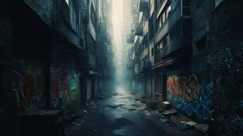 alleyway,alley,kowloon city,narrow street,blind alley,laneway,street canyon,old linden alley,urban landscape,hong kong,digital compositing,photomanipulation,slum,urban,the street,slums,world digital p