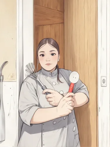 girl in the kitchen,domestic,the long-hair cutter,domestic life,cleaning woman,kitchen work,the little girl's room,domestic bird,chores,worried girl,personal care,housekeeper,kitchen,red cooking,cooking spoon,cold room,pantry,the girl at the station,girl with bread-and-butter,laundry room,Anime,Anime,Traditional