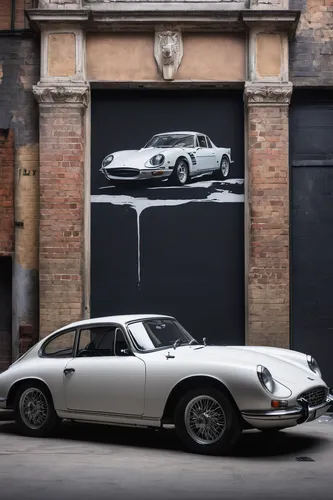 ferrari 275,aston martin db mark iii,etype,ferrari 250 gt drogo,daimler sp250,ferrari 250,lotus elite,aston martin db4,lotus elan,aston martin db5,porsche 912,triumph gt6,lotus europa,aston martin ulster,aston martin db6,porsche 911 classic,jaguar e-type,ats 2500 gt,iso grifo,alfa romeo giulia tz,Conceptual Art,Graffiti Art,Graffiti Art 12