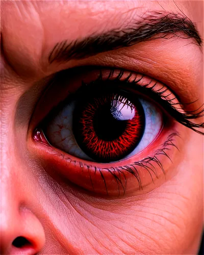 Scary eyeball, giant eyeball, glowing red pupil, detailed iris texture, black sclera, bloodshot veins, menacing stare, horror theme, dark atmosphere, dramatic lighting, extreme close-up, shallow depth