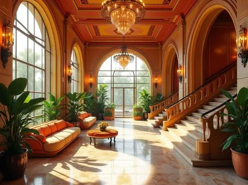 hotel lobby,hallway,lobby,conservatory,luxury home interior,hallway space,ballroom,corridors,luxury hotel,cochere,atriums,hotel hall,entrance hall,ornate room,corridor,neoclassical,3d rendering,luxury property,grand floridian,interiors,Photography,General,Realistic