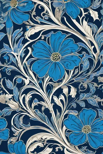 art nouveau design,flower fabric,motifs of blue stars,blue chrysanthemum,kimono fabric,background pattern,floral pattern paper,blue sea shell pattern,blue and white porcelain,damask paper,blue petals,art nouveau,spanish tile,damask background,japanese floral background,paisley digital background,flowers pattern,fabric design,floral pattern,flowers png,Illustration,Retro,Retro 13