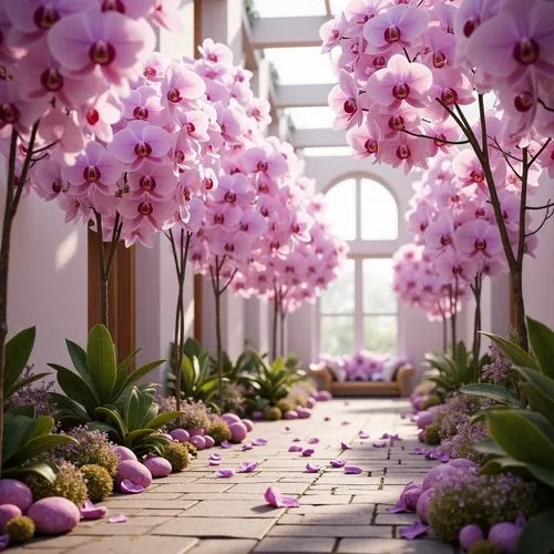 flower background,walkway,orchids,splendor of flowers,flower wallpaper,flowers png,pink flowers,flower wall en,beautiful garden flowers,pink tulips,orchidaceae,spring background,phalaenopsis,beautiful flowers,pearl border,dendrobium,flower garden,pathway,potted flowers,flower dome