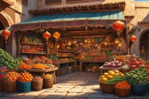 fruit market,fruit stand,marketplace,farmer's market,fruit stands,greenmarket,greengrocer,medieval market,souk,farmers market,bazaar,vegetable market,the market,market,vendors,merchant,village shop,market vegetables,mercadante,mercados,Illustration,American Style,American Style 13