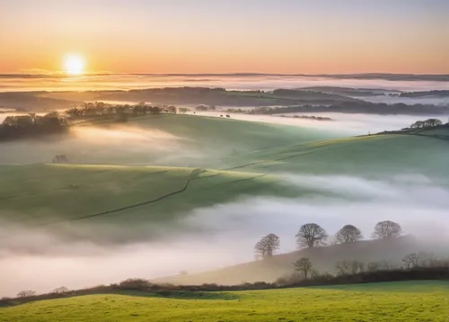 foggy landscape,morning mist,fog banks,dorset,peak district,south downs,mists over prismatic,north yorkshire,beautiful landscape,landscapes beautiful,derbyshire,rolling hills,normandie region,sea of fog,landscape photography,australian mist,yorkshire,sussex,wave of fog,morning fog,Illustration,Black and White,Black and White 13