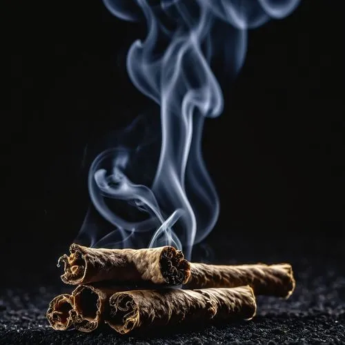 A little smoke on a black background,smoke background,smoking cessation,cigar tobacco,cigar,tobacco,cigarettes on ashtray,brown cigarettes,cuban cigar,rolled cigarettes,tobacco products,cigars,burning