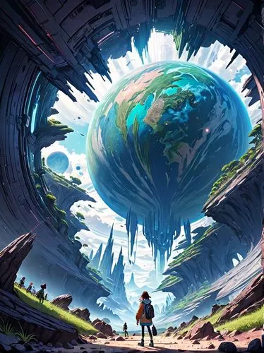 little planet,the earth,fantasy world,earth,world wonder,the world,world digital painting,planet,new world,world end,gas planet,mountain world,old earth,dream world,other world,globe,terraforming,earth rise,world,futuristic landscape,Anime,Anime,General