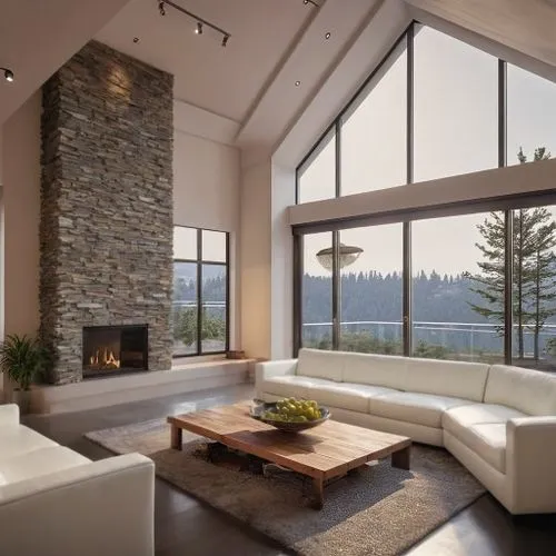 modern living room,fire place,luxury home interior,family room,interior modern design,living room,livingroom,bonus room,fireplaces,beautiful home,house in mountains,house in the mountains,contemporary decor,modern decor,the cabin in the mountains,great room,wooden windows,wood window,fireplace,big window