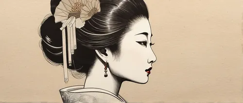 geisha girl,geisha,japanese woman,japanese art,oriental girl,japanese style,chinese art,vintage asian,streetart,japanese character,japanese culture,chignon,cool woodblock images,shinto,junshan yinzhen,vintage girl,japanese wave,oriental princess,japanese-style,vintage woman,Illustration,Paper based,Paper Based 30